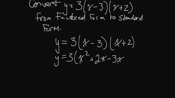 Converting from factored form to standard form away lesson