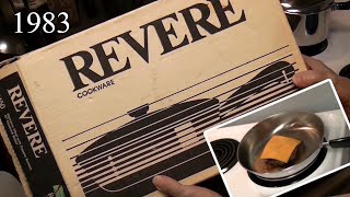 New Revere Ware Frying Pan Unboxing and Cheeseburger