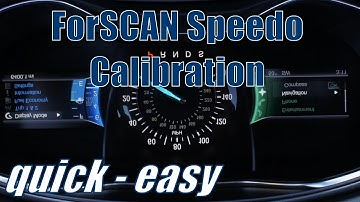 ForScan Ford Fusion Speedometer Correction Calibration