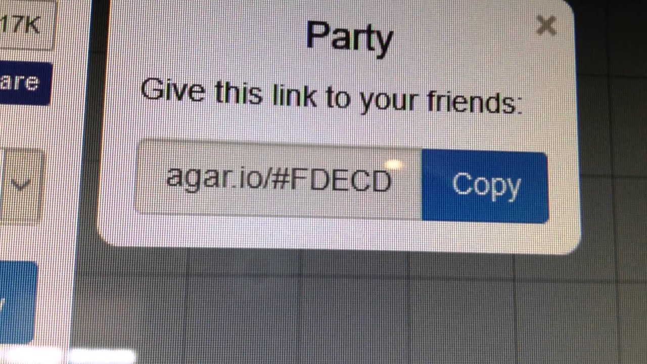 My agar.io party code