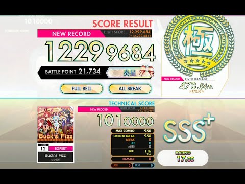 [オンゲキ bright MEMORY] Buck's Fizz (EXPERT) ABFB理論値 [外部出力]