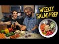 Our weekly salad prep guide plant based vegan oil free