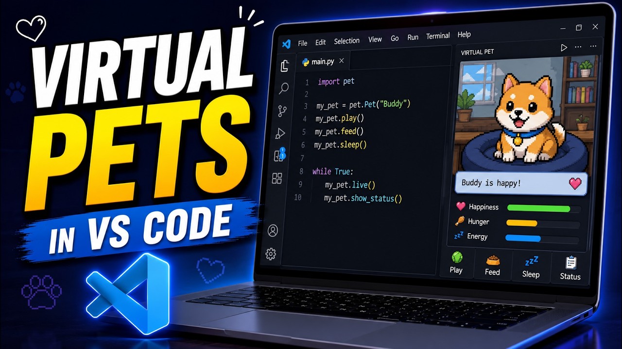 How To Add Virtual Pets in VS Code (Visual Studio Code) Tutorial - YouTube