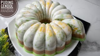 Resep Puding Cendol Gula Merah Pandan Terenak