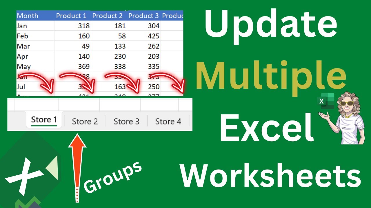 add-or-edit-data-to-multiple-excel-worksheets-grouping-fast-youtube
