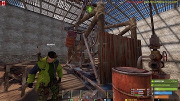 RUST.Canadian PVE. Checking out the pump jack base touring around with Hawkeye..Taking large oil rig