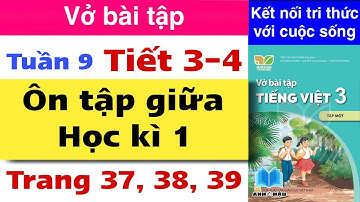 Vở bài tập Tiếng Việt Lớp 3 | Tuần 9 | TIẾT 3 4 | ÔN TẬP GIỮA HỌC KÌ 1 | Trang 37, 38, 39 | Kết nối