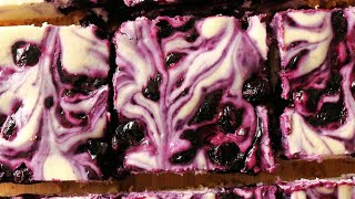 Best Blueberry Swirl Cheesecake Bars by Cara's Recipes 761 views 1 month ago 3 minutes, 32 seconds