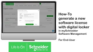 إنشاء ترخيص برنامج جديد من قسيمة رقمية باستخدام mySchneider Software Experience screenshot 4