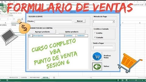 Formulario de Ventas. Sesión 6 - Curso completo de punto de venta en VBA Excel.