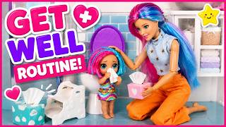 Barbie & Ken Doll Family Get Well Routine