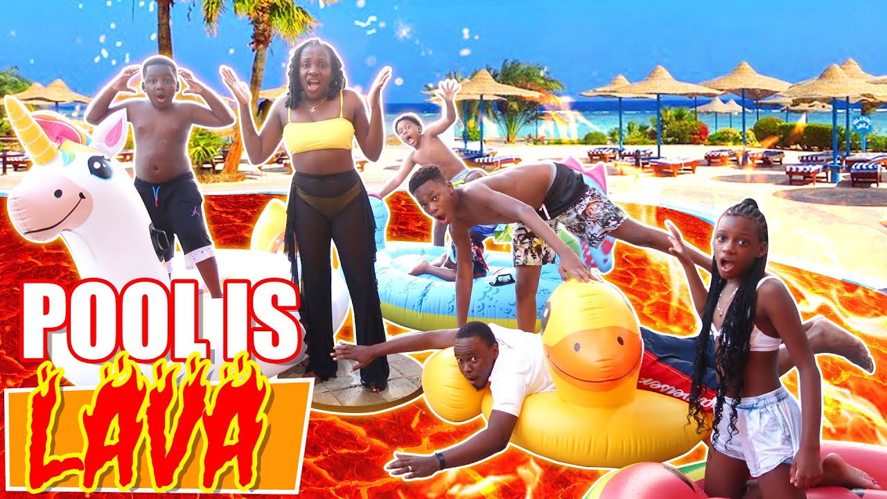 EPIC SQUAD POOL IS LAVA CHALLENGE