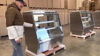48 inches Refrigerated Red Meat Display Case Double Full Service Red Meat Deli Display Case