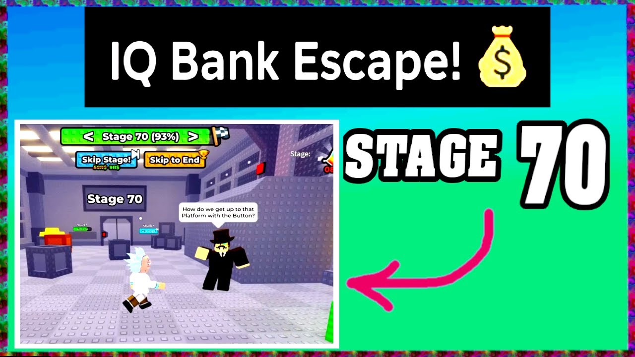 STAGE 70 IQ BANK ESCAPE Walkthrough [Full Guide English] 💰(How To Escape Stage 70 in Iq Bank Escape)