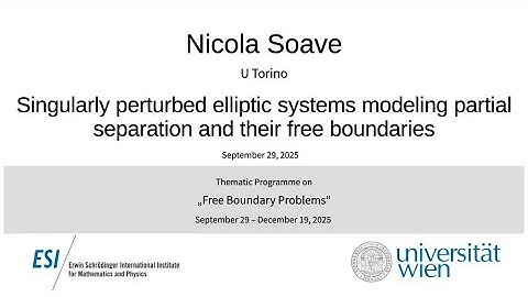 Nicola Soave - Singularly perturbed elliptic systems modeling partial separation and their free...