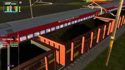 MSTS Indian Railways Poorva express WAP-7 crosses freight Train Simulator