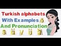 Learn Turkish alphabets With Pronounciation - With Examples