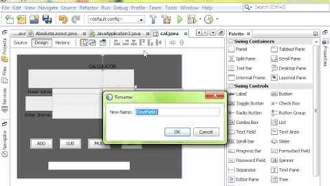 making a GUI from netbeans- calculator