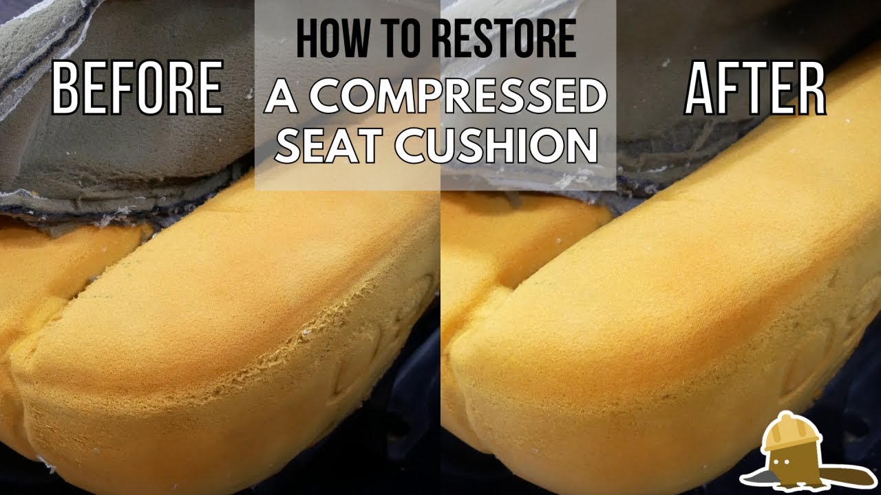 How to Restore a Compressed Seat Cushion Edge - YouTube