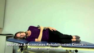 Shoulder internal rotation sidelying