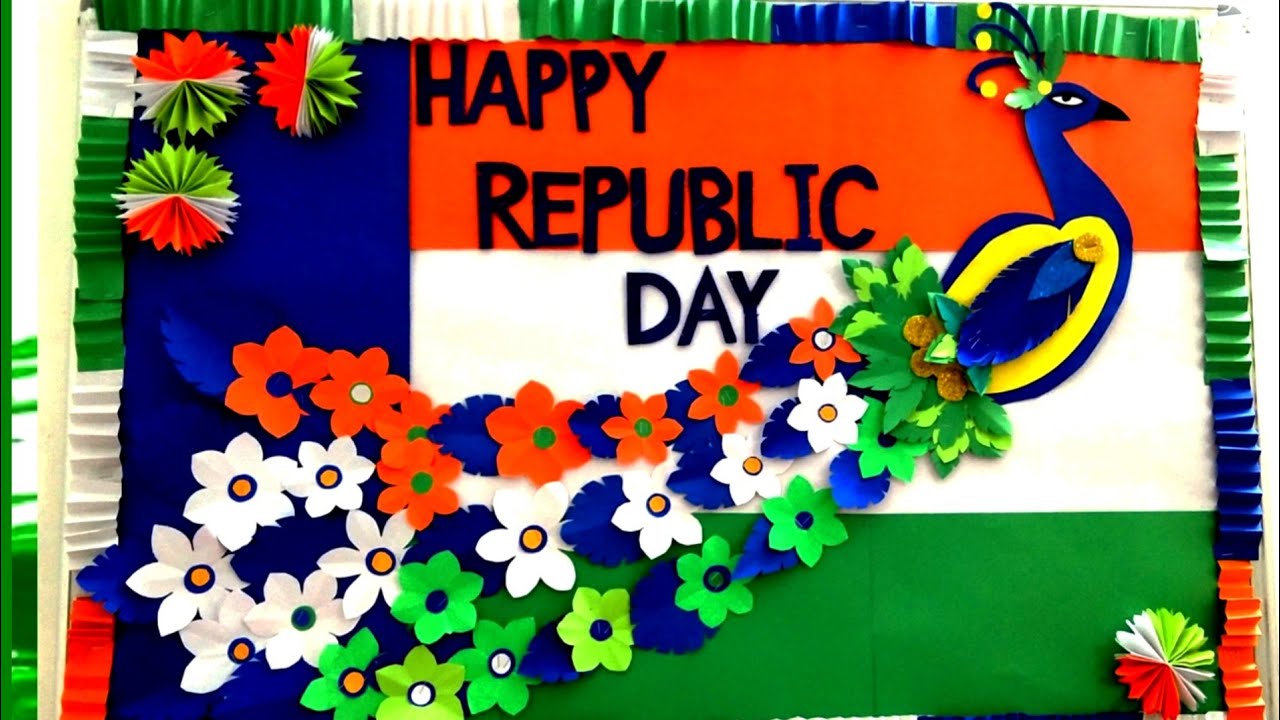 Republic Day Decoration Bulletin Board Idea Independence Day Bulletin Board Youtube