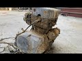 Restoration Parallel Twin engine Motorcycles - Restore 2 piston engine 175cc old MOTO GP  part 4