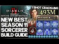 Diablo 4 New Best S11 BROKEN OP DAMAGE Sorcerer Build Guide New Crackling Energy Fast Torment 4 