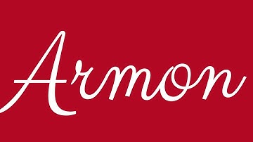Learn how to Sign the Name Armon Stylishly in Cursive Writing