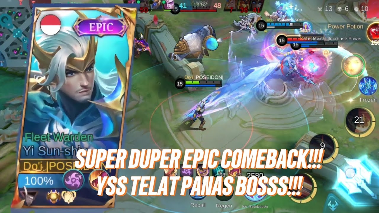 SUPER DUPER EPIC COMEBACK COY!!!! YSS TELAT PANAS!!! - Mobile Legends