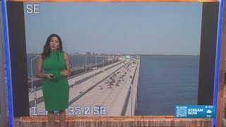 Police activity slows traffic on Howard Frankland Bridge into Tampa