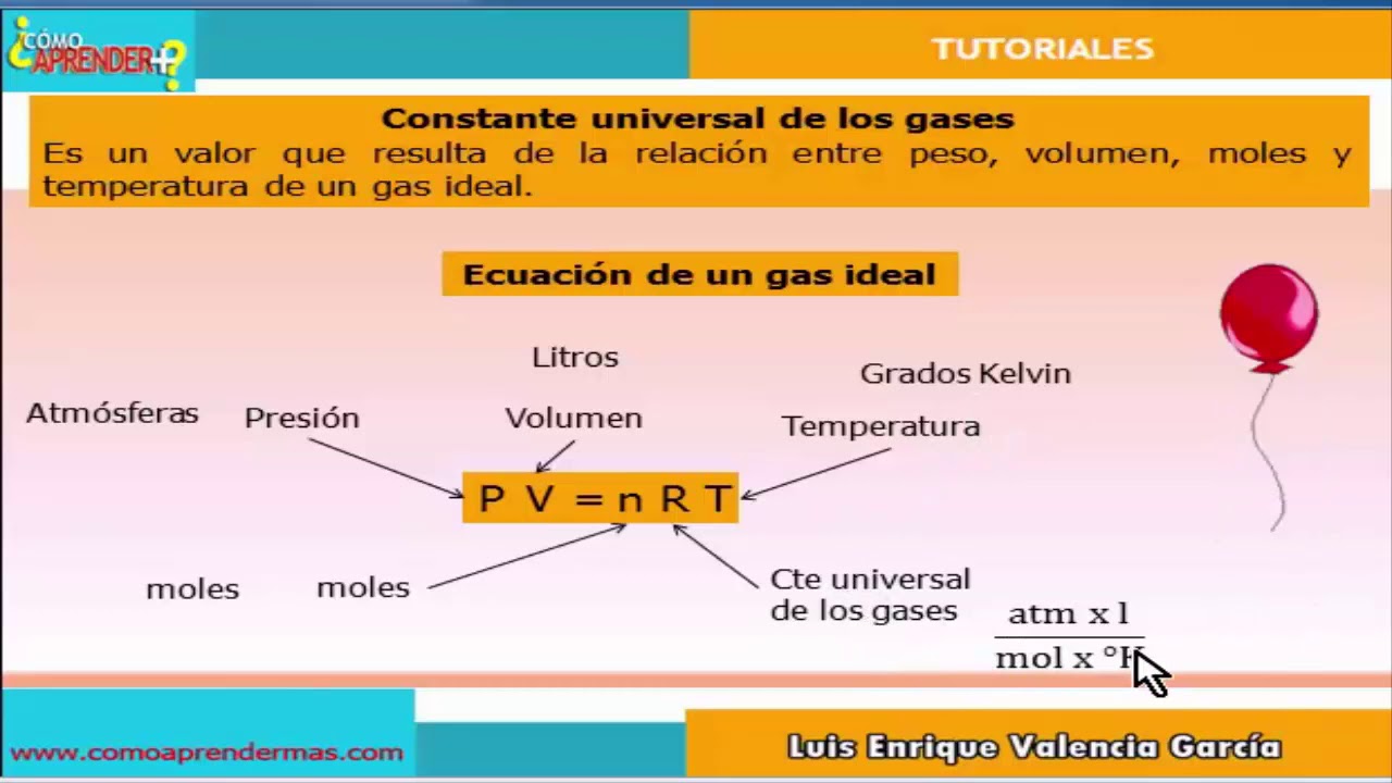 Constante universal de los gasesEcuación de estado YouTube Constante universal de los gasesEcuación de estado YouTube