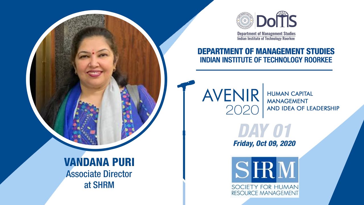 Avenir 2020 | Vandana Puri | Associate Director at SHRM India