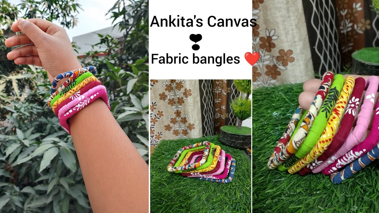 Fabric bangles making //• Diy fabric bangles ️ #fabric #diy #bangles # ...