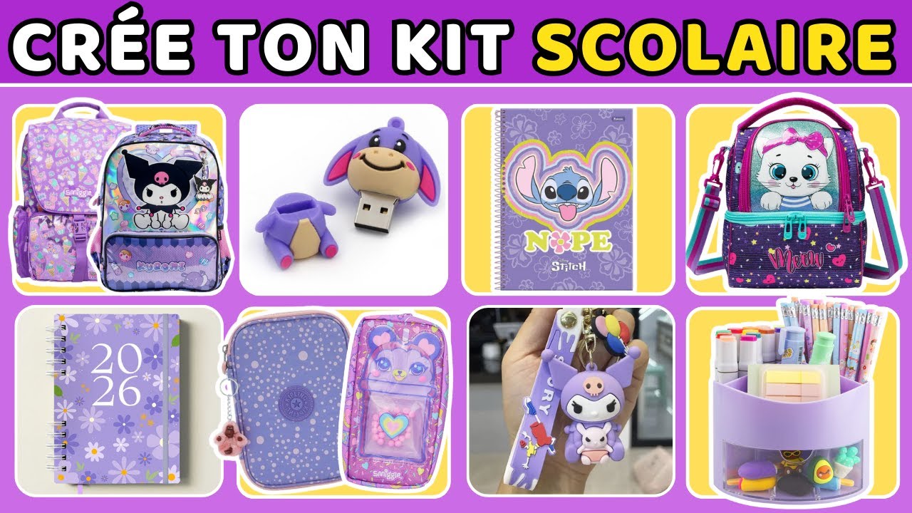 🎒💜 CRÉE TON KIT SCOLAIRE LILAS PARFAIT | QUIZ INTERACTIF MAGIC CHOICE QUIZ