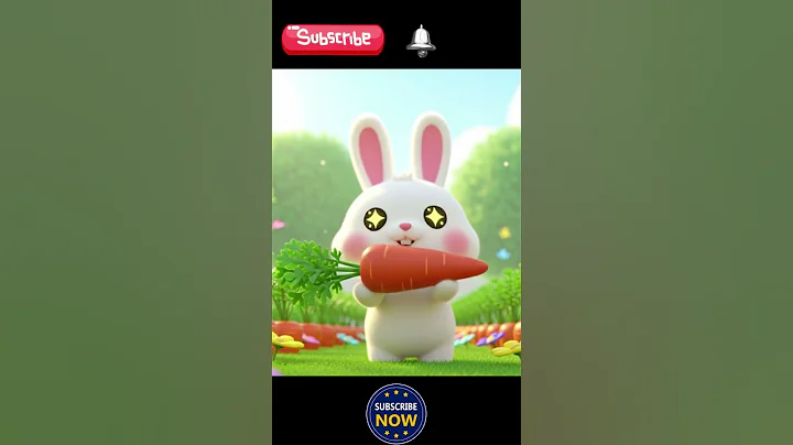 Happy Bunny Eating Carrots!🥕🐰 | Funny Bunny Cartoon Song for Kids #poofyplanet #hindicartoon #poetry