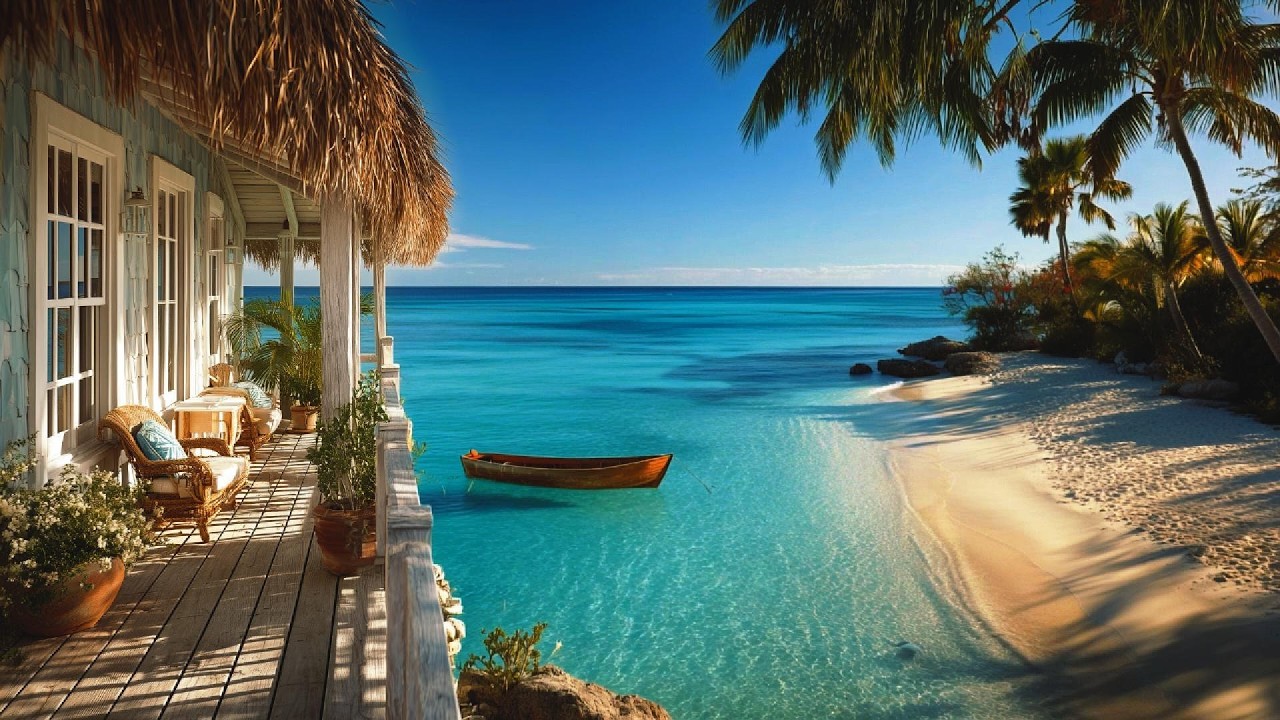 Sunset Bossa Nova & Jazz 🌅🌴 | Relaxing Tropical Beach House to Unwind