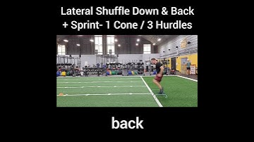 Lateral Shuffle Down and Back + Sprint- 3 Hurdles