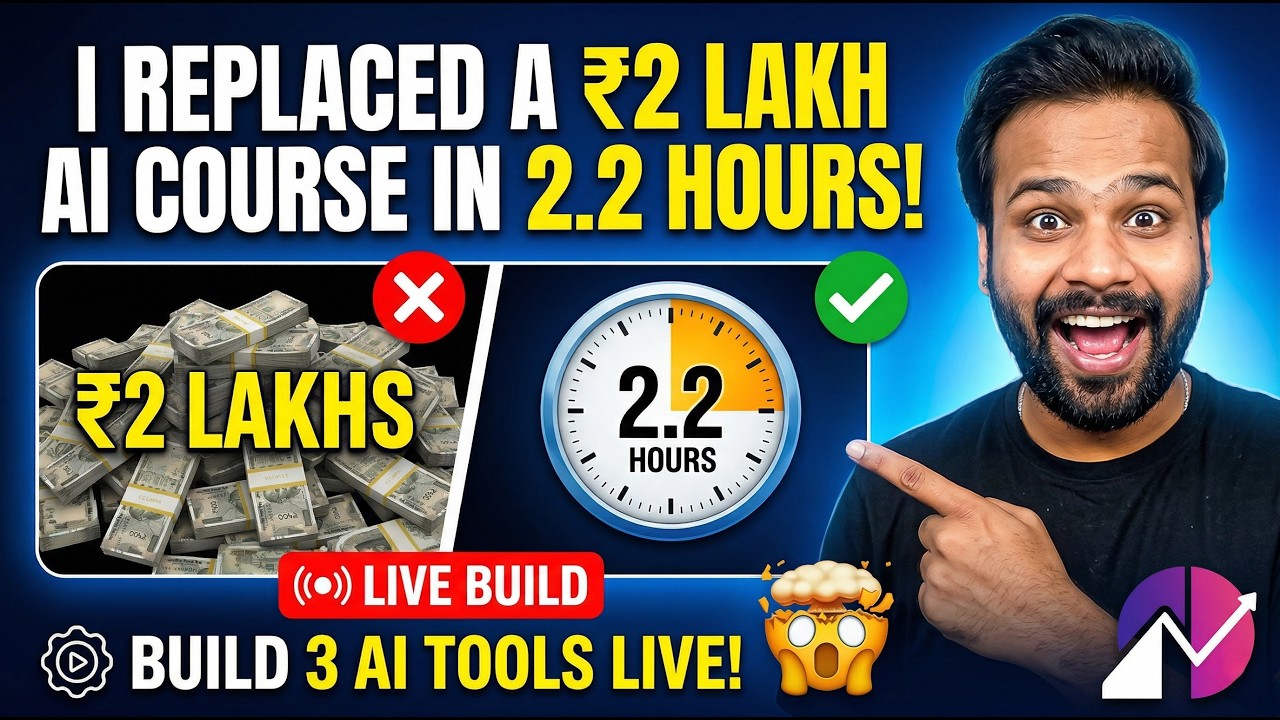 I Replaced a ₹2 Lakh AI Course in 2.2 Hours (LIVE BUILD) 🤯