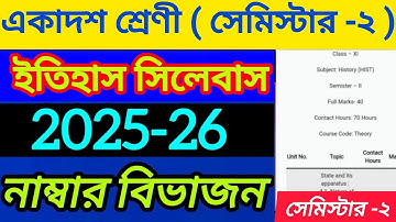 Class 11 history semester 2 syllabus 2025-26 || wbchse class 11 2nd semester history suggestion 2026