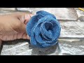 Ideia para fazer flor com retalho de calça jeans