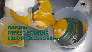 Making Forest Bathing cold process soap & chat about stearic spots in soap