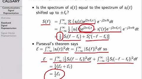 Digital Communications: Signal Representation