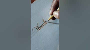 Thank you brush pen calligraphy #calligraphy #handwriting #cursive #art