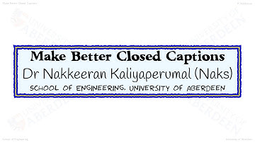 Make better Closed Captions for Panopto videos