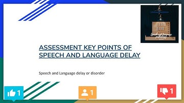 Speech and Language Delay ASSESSMENT