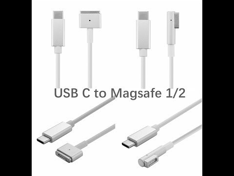 USB Type C to Magsafe 1/2 Cable Charger Adapter for Macbook Before 2017