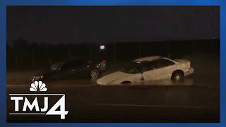 Cars Caught In Flooding At 97Th And Hampton In Milwaukee