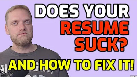 Does Your Resume Suck?  |  Here's how to improve your resume and stand out in your job search!