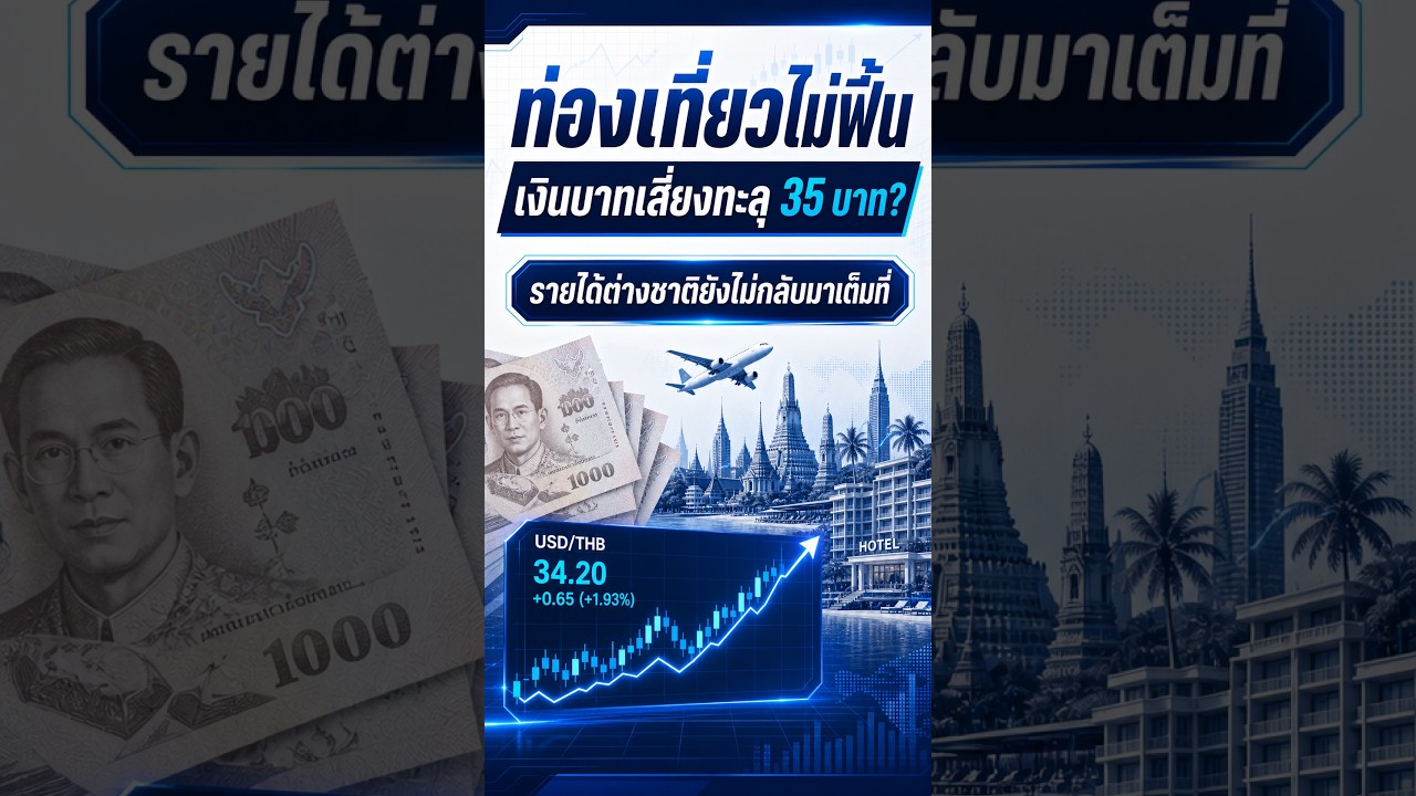 ท่องเที่ยวไม่ฟื้น เงินบาทเสี่ยงทะลุ 35 บาท?