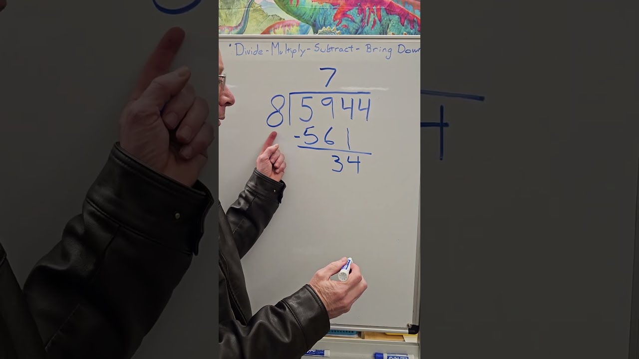 Long Division Dividing 4 Digit Numbers By 1 Math Ninja